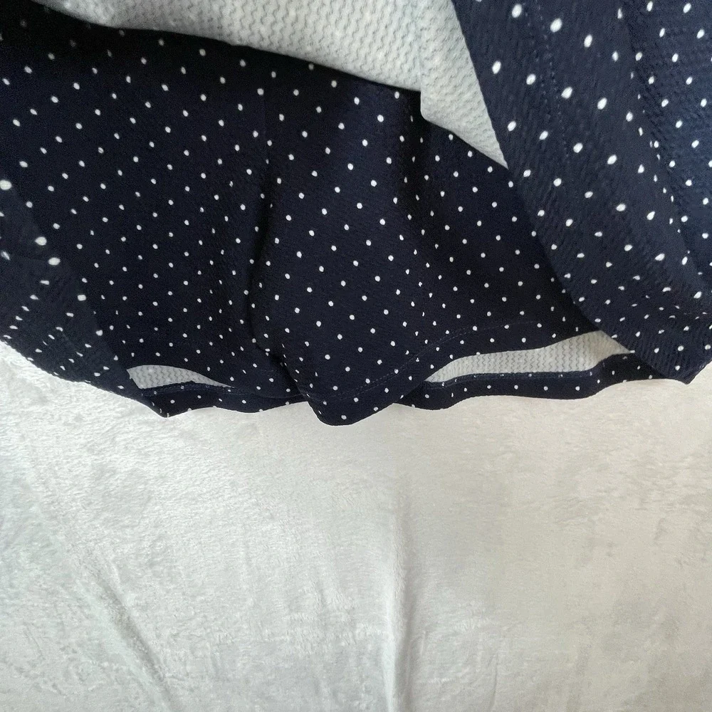 Attyre New York Womens Skort Sz 16 Navy Drawstring Waist‎ Stretchy Pockets
